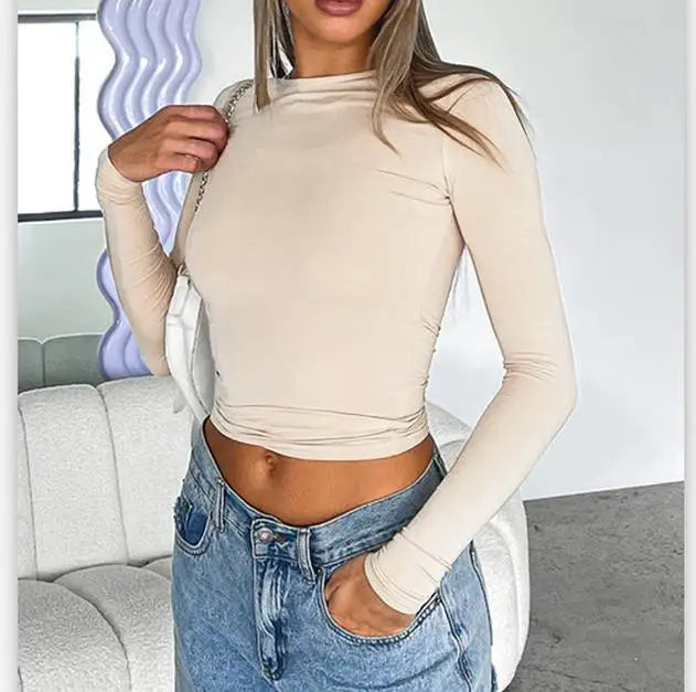 New Women Clothing Short Sleeve T-shirt Slim Fit Tops Y2K Female O-Neck Knitted Sheath Tee Shirt Street Wear Sex Sporty
