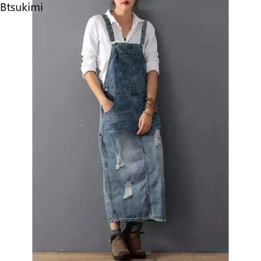2025 Women' Denim Dresses Overalls Jumpsuit